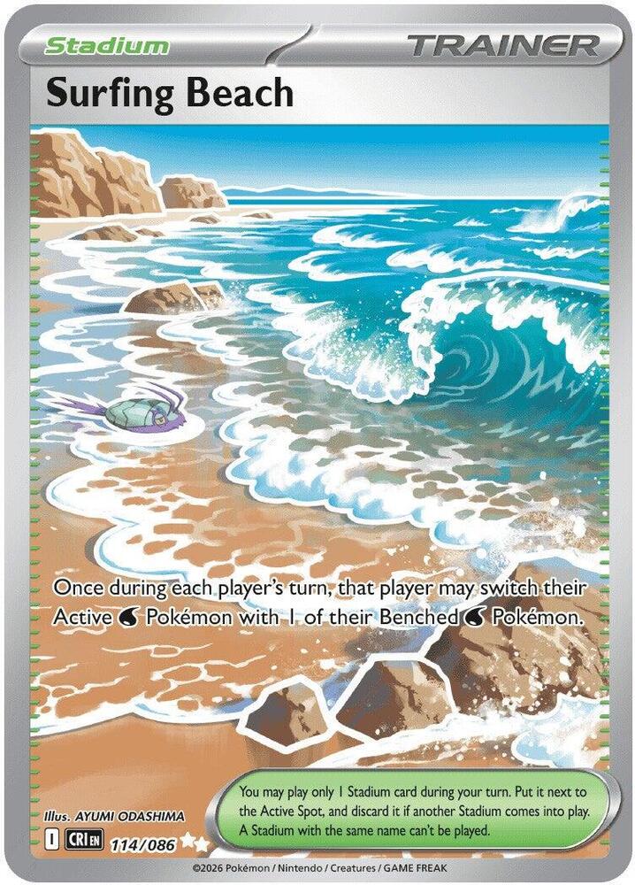 Surfing Beach (114/086) Ultra Rare (CRI)