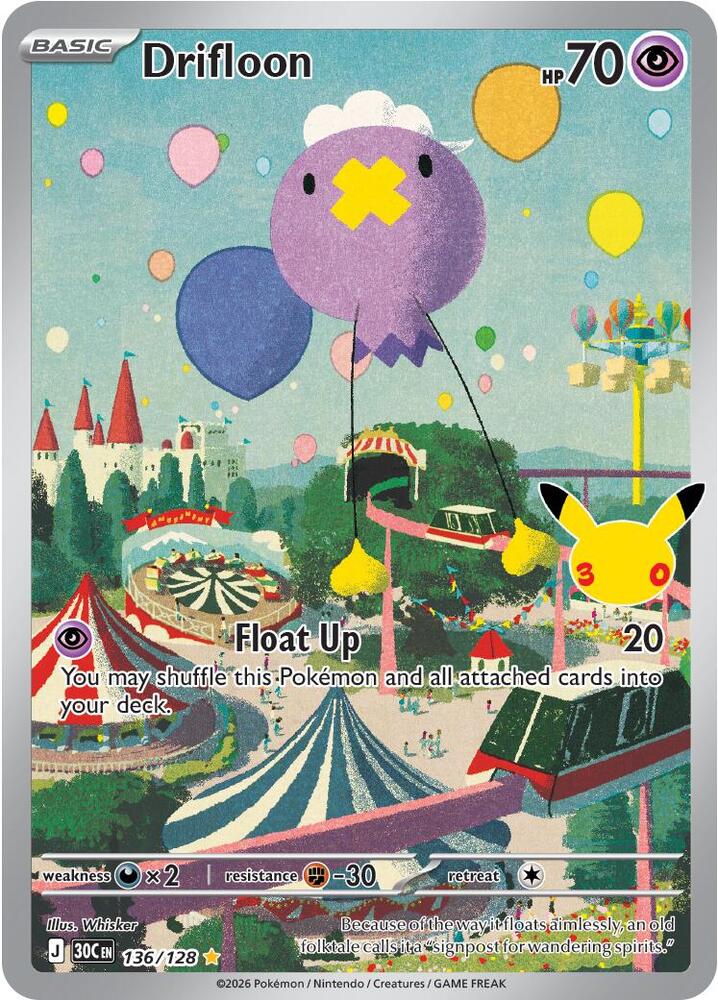 Drifloon (136/128) Illustration Rare (30C)