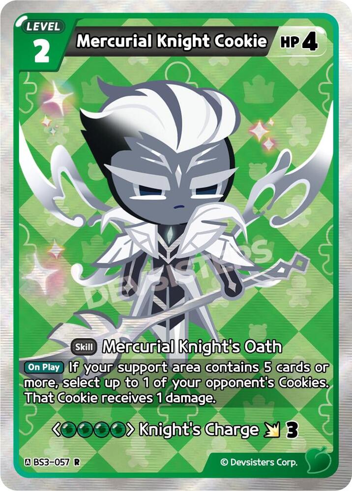 Mercurial Knight Cookie (BS3-057) Rare (BS3-BS4)