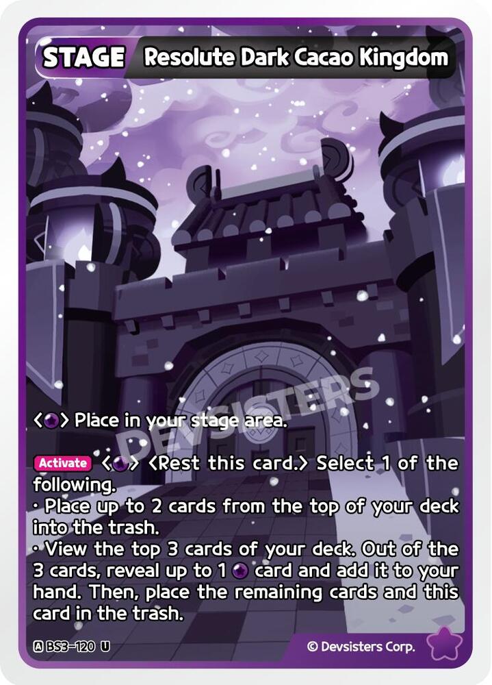 Resolute Dark Cacao Kingdom (BS3-120) Uncommon (BS3-BS4)