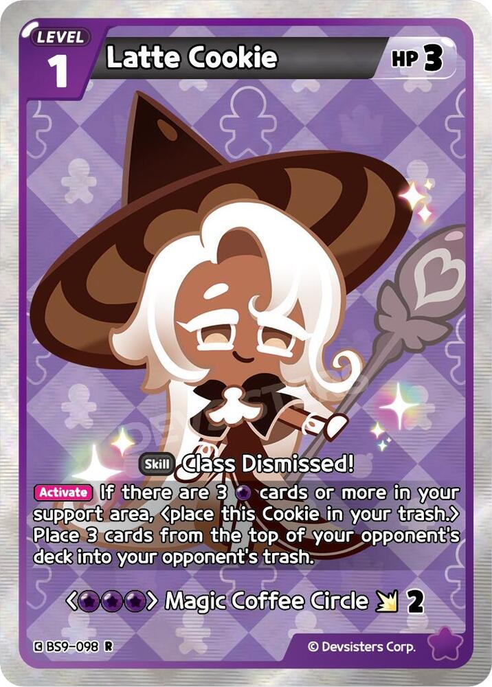 Latte Cookie (BS9-098) Rare (BS8-BS9) - 2nd Art Work