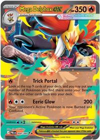 Catalog image | Mega Delphox ex - 008/084 - ME05: Pitch Black | ME05: Pitch Black | 008/084