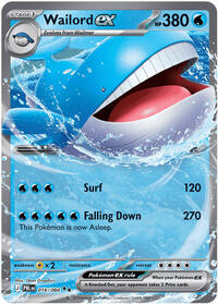 Catalog image | Wailord ex - 016/084 - ME05: Pitch Black | ME05: Pitch Black | 016/084