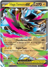 Catalog image | Mega Zeraora ex - 027/084 - ME05: Pitch Black | ME05: Pitch Black | 027/084