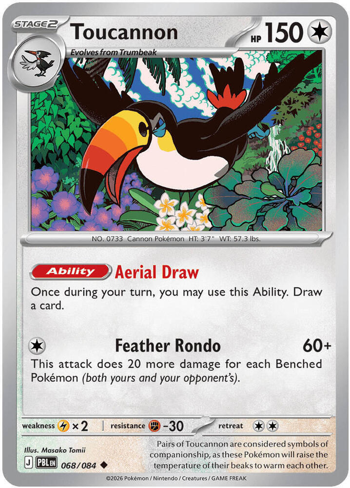 Toucannon (068/084) Uncommon (PBL) (Reverse Holofoil)