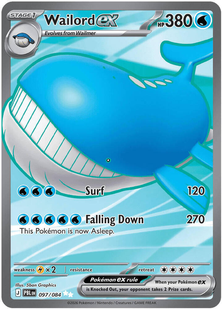 Wailord ex (097/084) Ultra Rare (PBL)