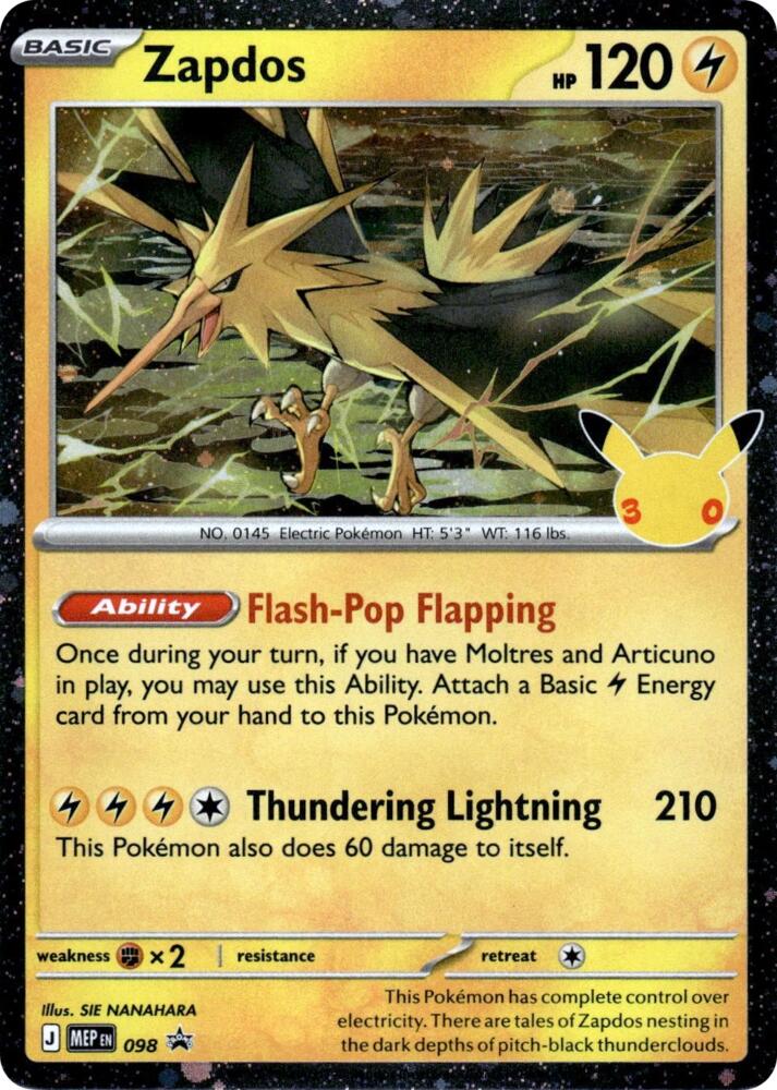 Zapdos (30th Celebration) (098) (MEP)