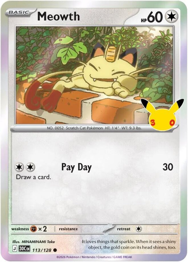 Meowth (113/128) Common (30C)