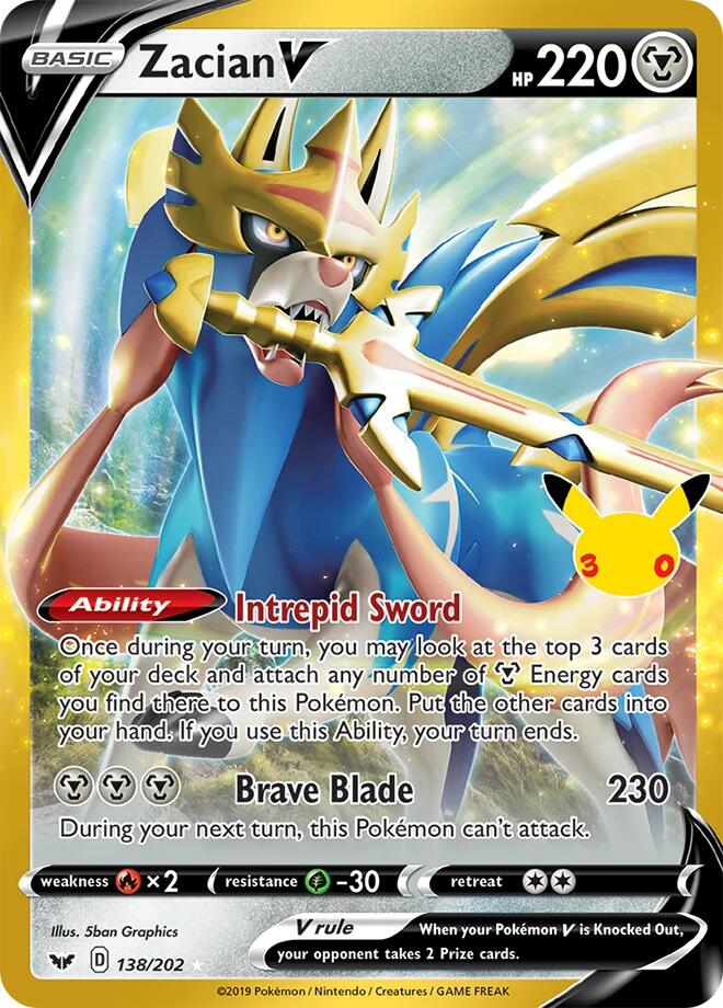 Zacian V (138/202) Classic Collection (30C)