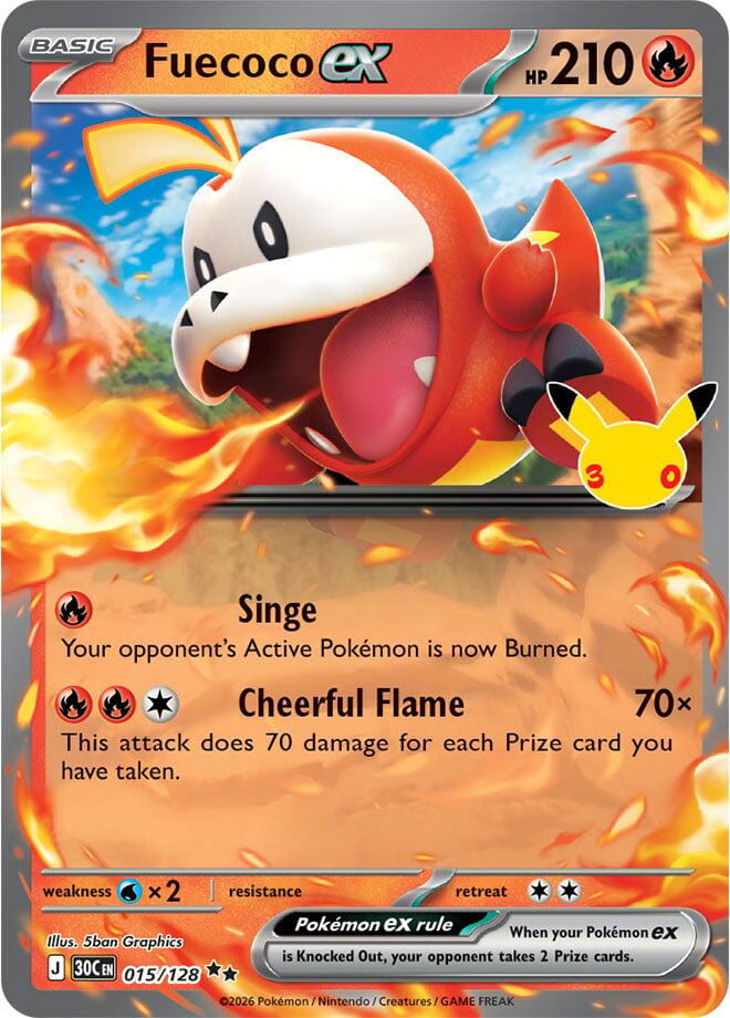 Fuecoco ex (015/128) Double Rare (30C)
