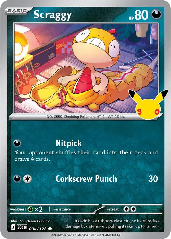 Scraggy (094/128) Common (30C)