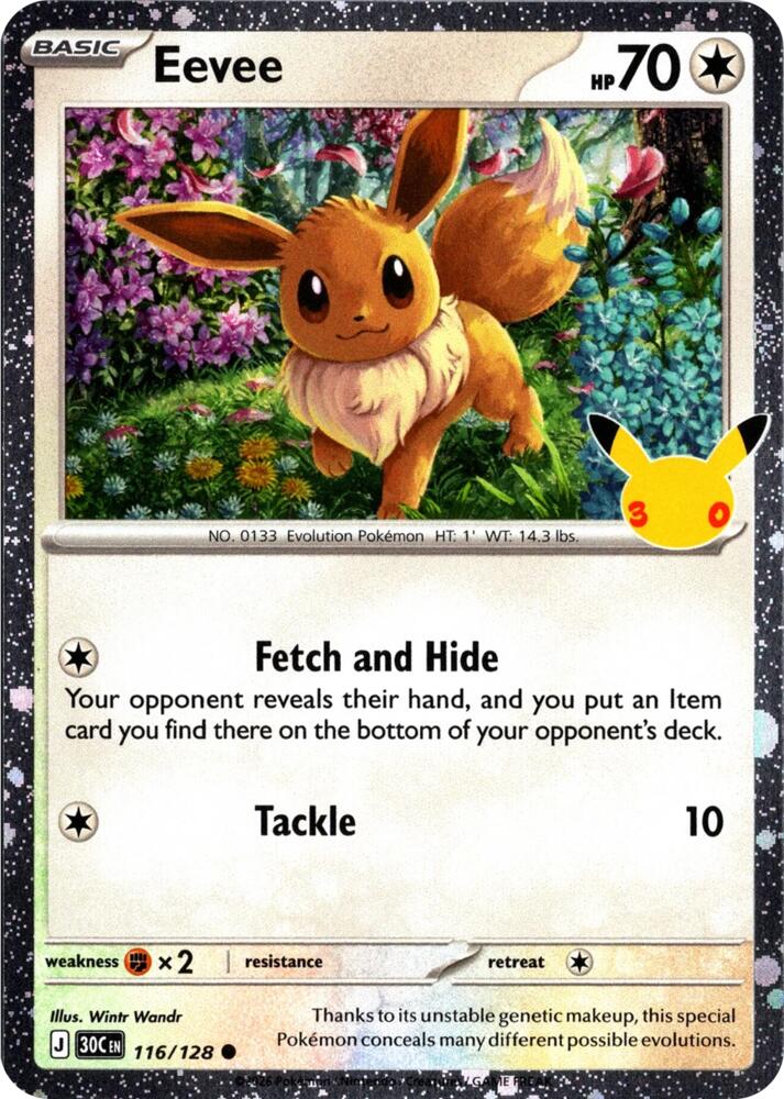Eevee (30th Celebration) (116/128) Common (BLE)