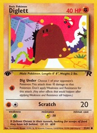 Catalog image | Diglett - 52/82 - Team Rocket | Team Rocket | 52/82