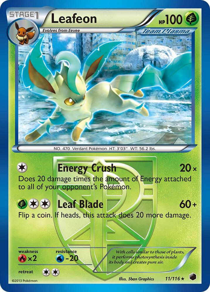 Leafeon (Team Plasma) (11/116) (PLF) (Reverse Holofoil)