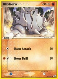Catalog image | Rhyhorn - 62/106 - EX Emerald | EX Emerald | 62/106