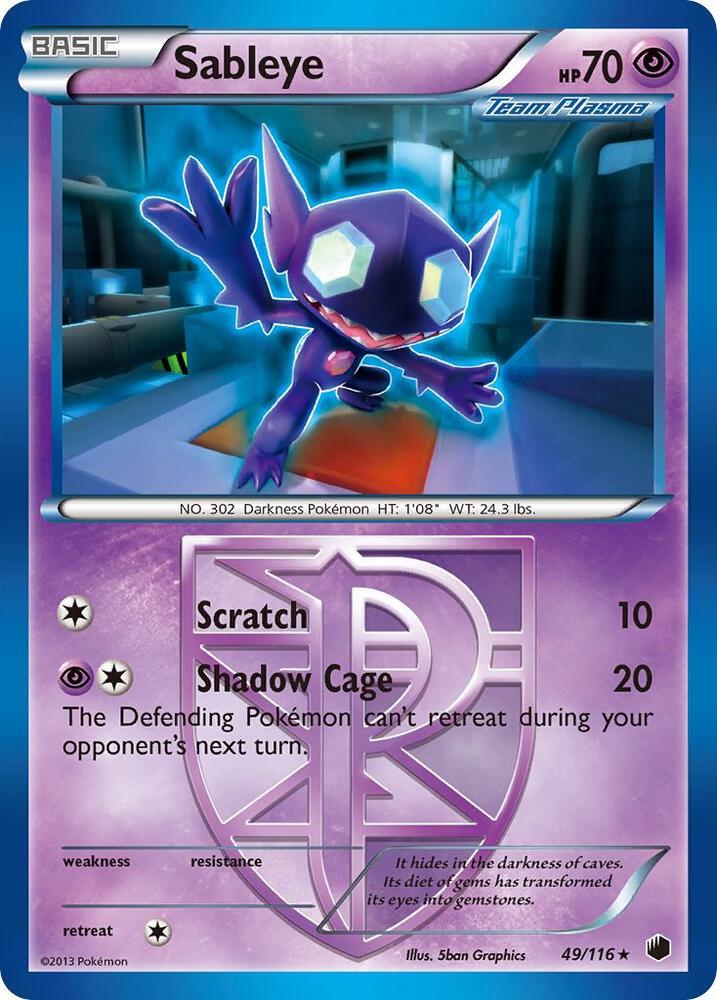 Sableye (Team Plasma) (49/116) (PLF) (Reverse Holofoil)