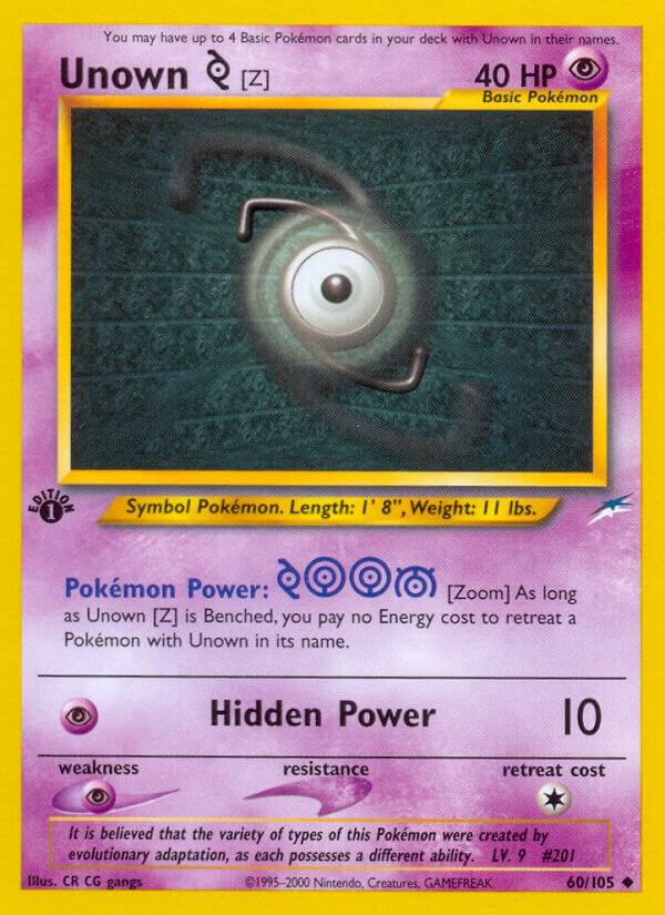 Unown [Z] (060/105) Uncommon (N4) (Unlimited)