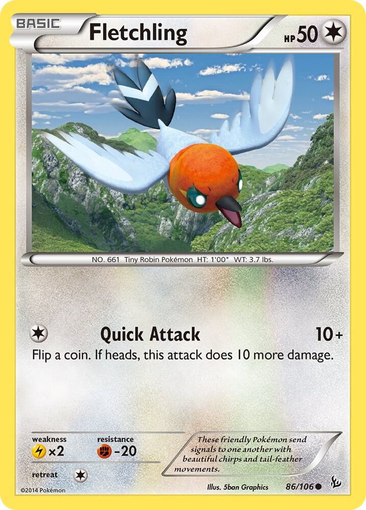 Fletchling (86/106) (FLF) (Reverse Holofoil)