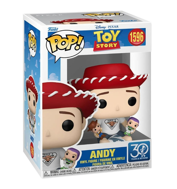 Toy Story 30th Anniversary Andy with Buzz Lightyear and Woody Funko Pop! Vinyl Figure #1596