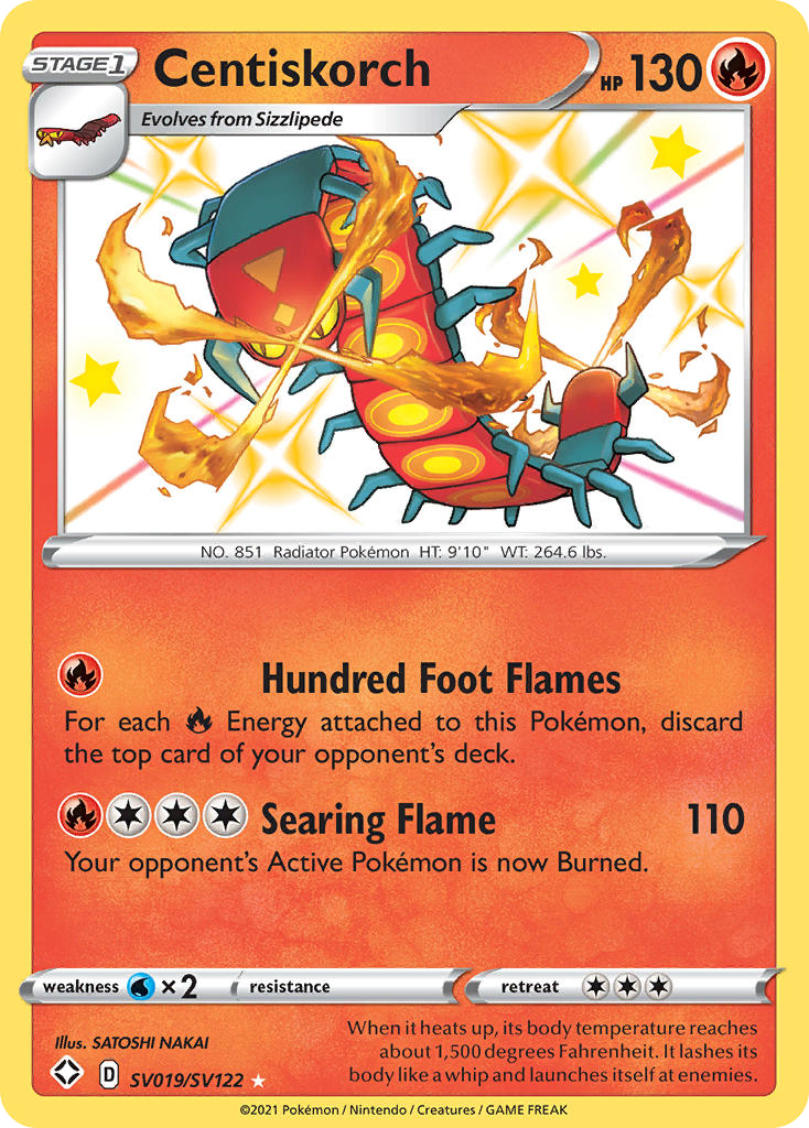 Centiskorch - SV019/122 - Shining Fates Shiny Vault