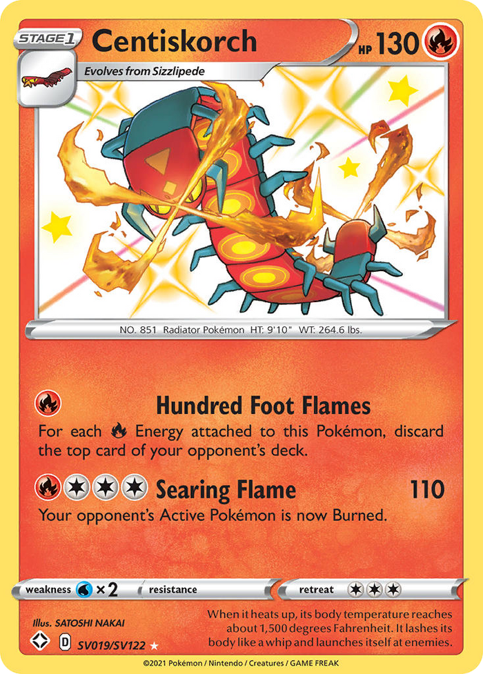 Centiskorch - SV019/122 - Shining Fates Shiny Vault