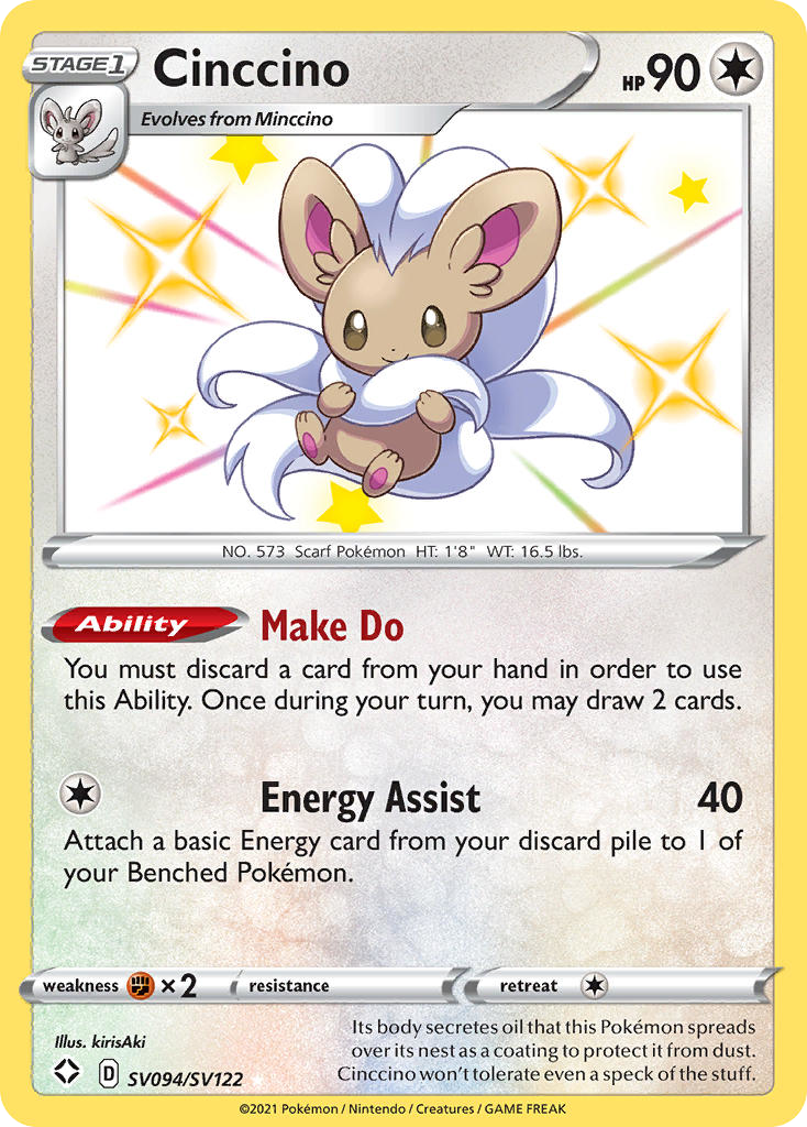 Cinccino - SV094/122 - Shining Fates Shiny Vault