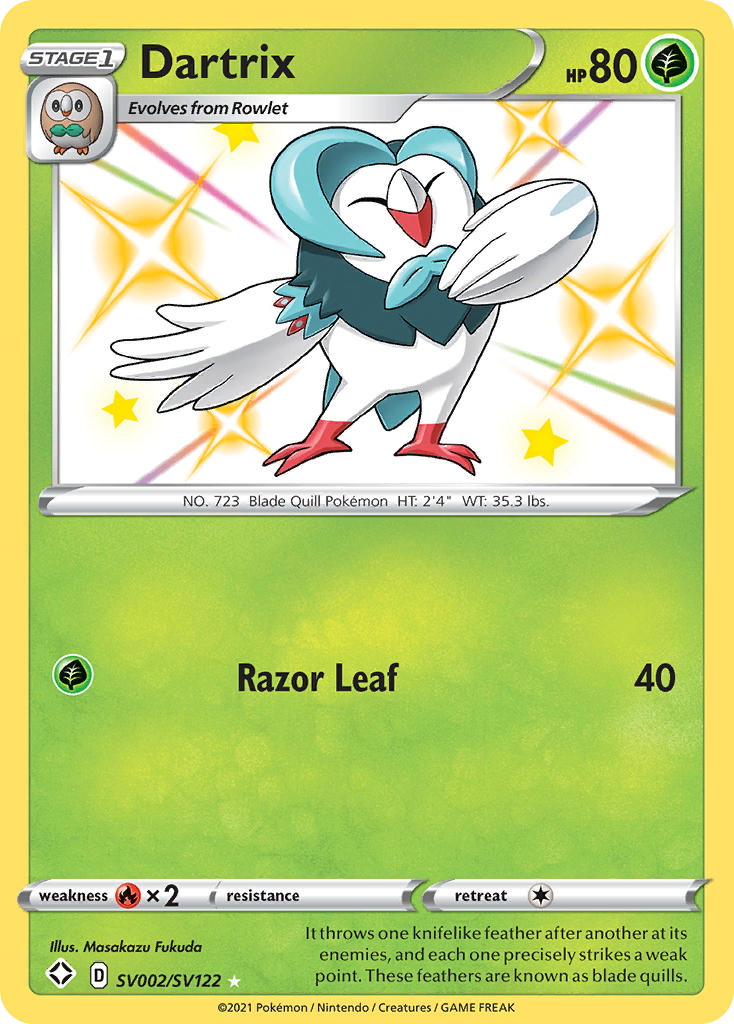 Dartrix - SV002/122 - Shining Fates Shiny Vault