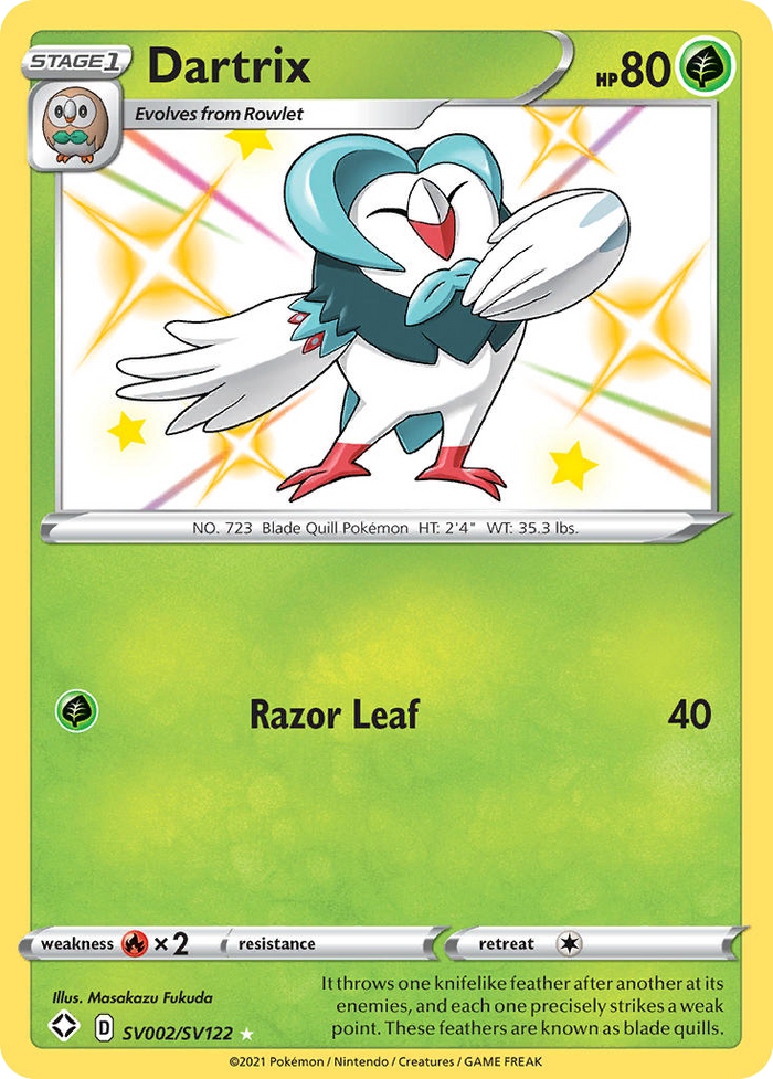 Dartrix - SV002/122 - Shining Fates Shiny Vault