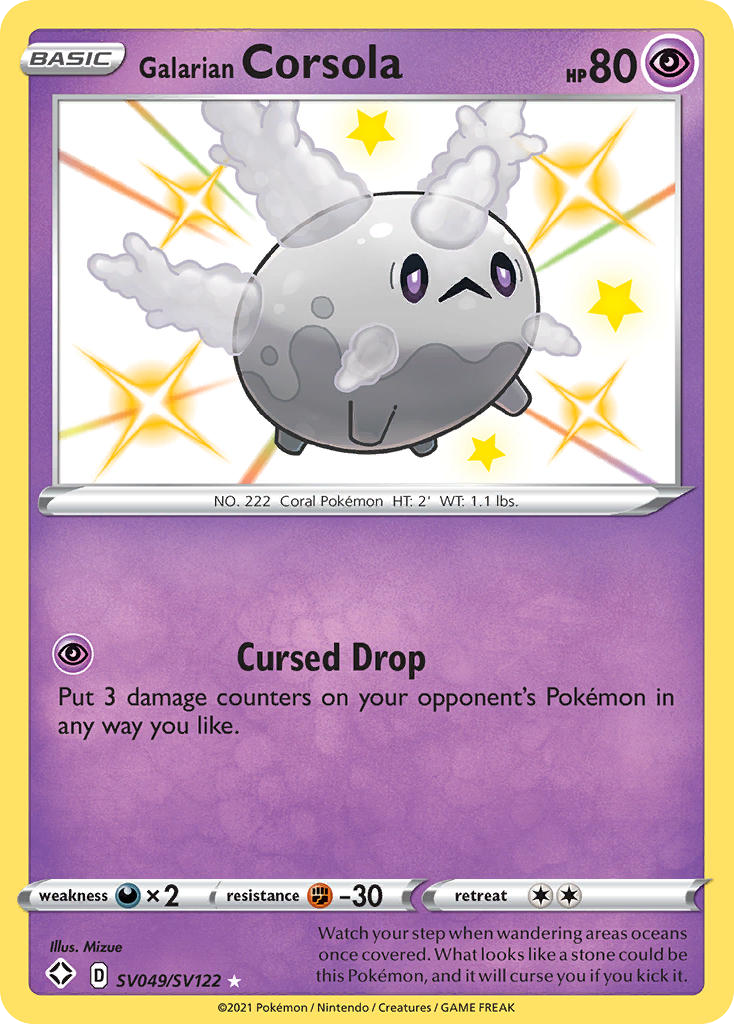 Galarian Corsola - SV049/122 - Shining Fates Shiny Vault