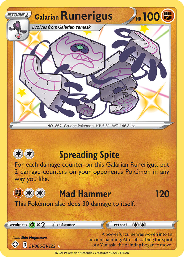 Galarian Runerigus - SV066/122 - Shining Fates Shiny Vault