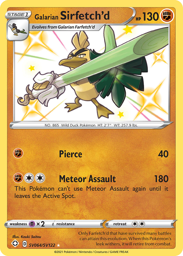 Galarian Sirfetch'd - SV064/122 - Shining Fates Shiny Vault