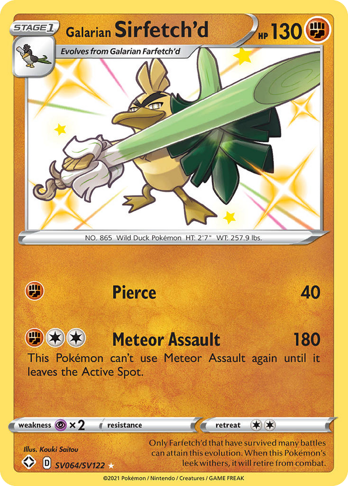 Galarian Sirfetch'd - SV064/122 - Shining Fates Shiny Vault