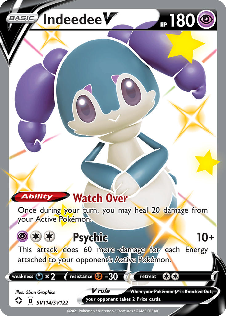 Indeedee V - SV114/122 - Shining Fates Shiny Vault