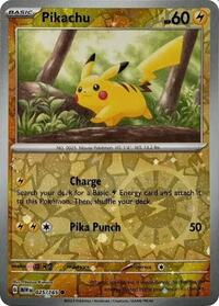 Pikachu (Reverse Cosmos Holo) - 025/165 - Miscellaneous Cards & Products - [Reverse Holo]