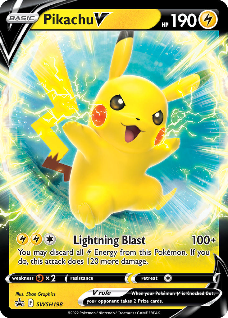 Pikachu V - SWSH198/307 - Black Star Promos