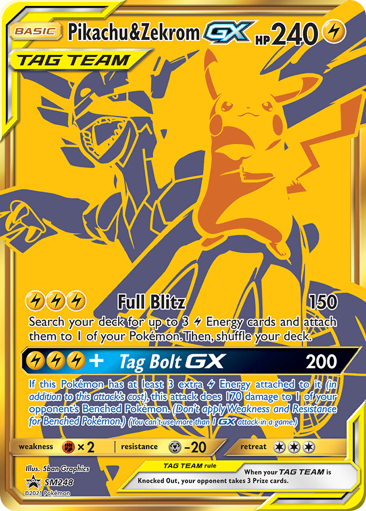 Pikachu & Zekrom-GX - SM248/248 - SM Black Star Promos