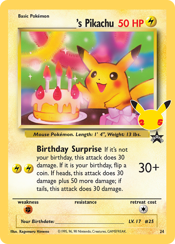 _____'s Pikachu - 024/25 - Celebrations: Classic Collection