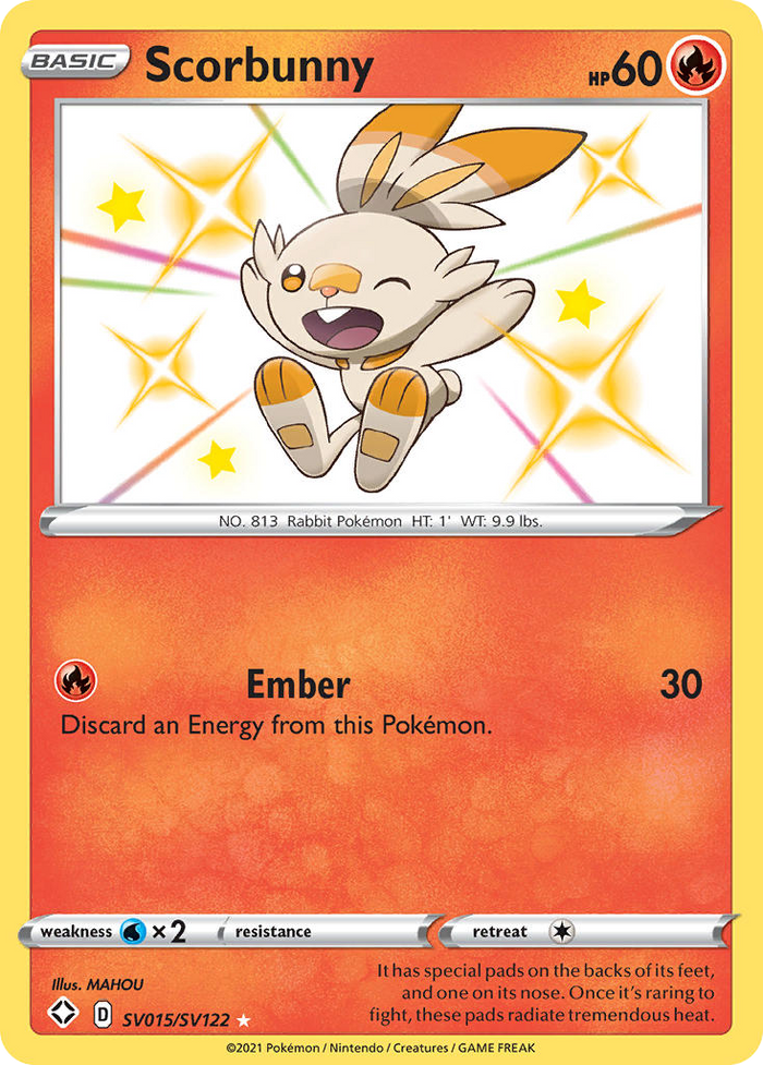 Scorbunny - SV015/122 - Shining Fates Shiny Vault