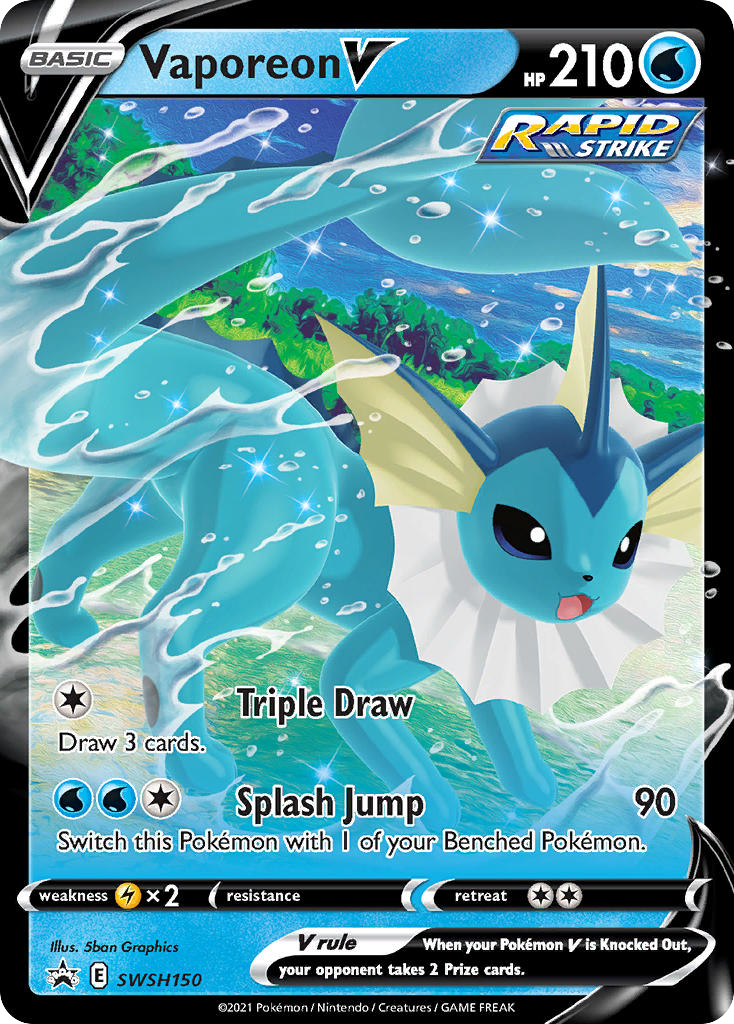 Vaporeon V - SWSH150/307 - Black Star Promos