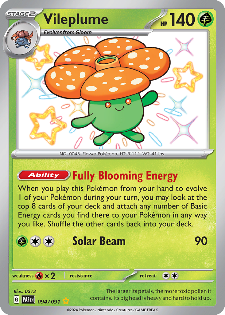 Vileplume - 094/91 - Paldean Fates