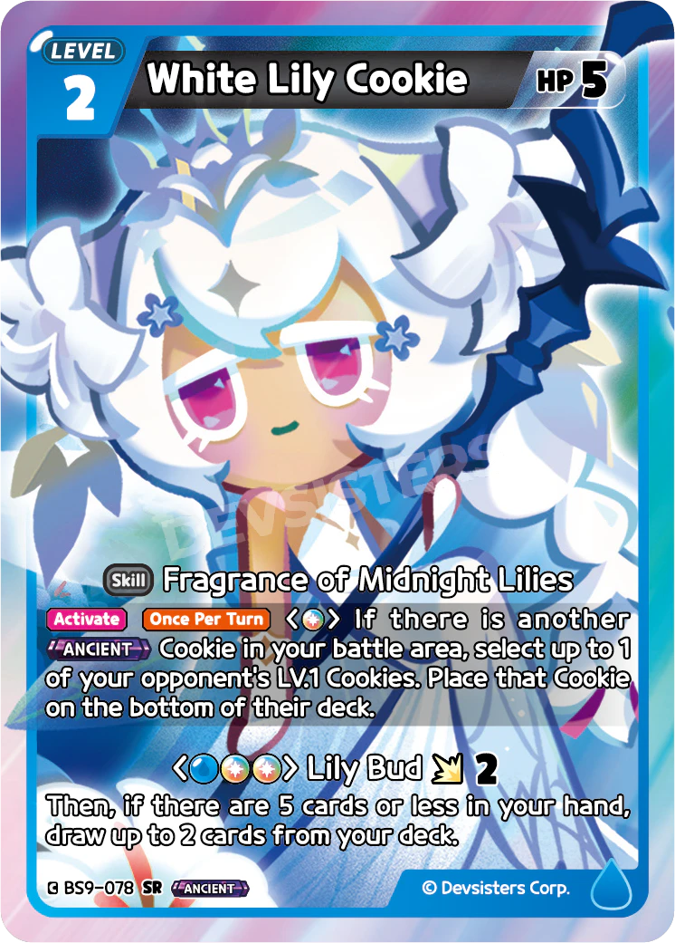 White Lily Cookie - BS9-078 [SR]